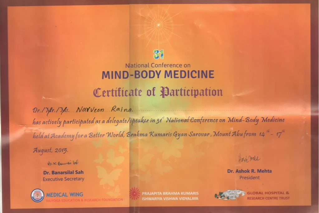 Brahma-Kumaris-Ishwariya-Vishwa-Vidyalaya-National-Conference-on-Mind-Body-Medicine-Dr.-Naveen-Raina-August-2015